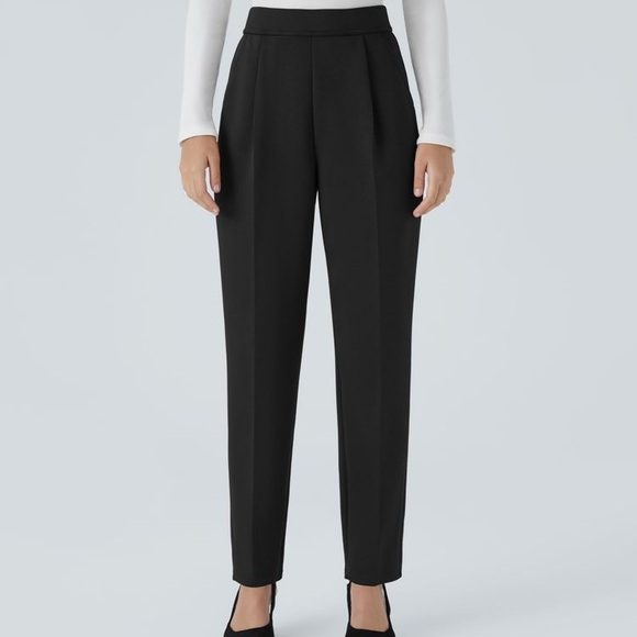 Halara High Waisted Pleated Front Tapered Ankle Pants- Size Small - Picture 1 of 16
